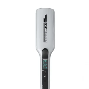 Утюжок MZ Titanium 2.0 серебристый, черные пластины, глянец